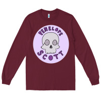 Burgundy Penelope Scott Skeleton Long Sleeve Tee - ArtMosaic