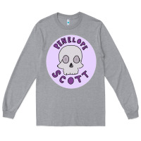Heather Grey Penelope Scott Skeleton Long Sleeve Tee - ArtMosaic
