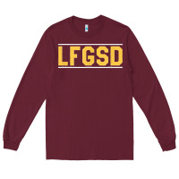 Burgundy Exclusive Brown LFGSD Official Fun Design T Shirt Long Sleeve Tee - ArtMosaic
