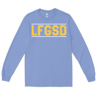 Colony Blue Exclusive Brown LFGSD Official Fun Design T Shirt Long Sleeve Tee - ArtMosaic