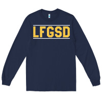 Navy Exclusive Brown LFGSD Official Fun Design T Shirt Long Sleeve Tee - ArtMosaic