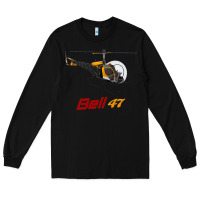 Black bell 47 helicopter Long Sleeve Tee - ArtMosaic