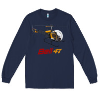 Navy bell 47 helicopter Long Sleeve Tee - ArtMosaic
