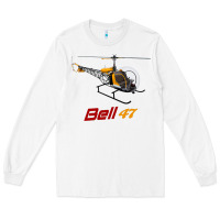 White bell 47 helicopter Long Sleeve Tee - ArtMosaic
