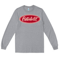 Heather Grey peterbilt truck racing vintage Long Sleeve Tee - ArtMosaic