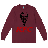 Burgundy k.f.c-restaurant Long Sleeve Tee - ArtMosaic
