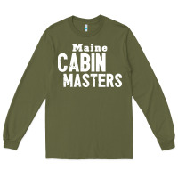 Army Green maine cabin masters Long Sleeve Tee - ArtMosaic