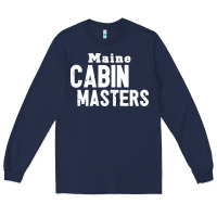 Navy maine cabin masters Long Sleeve Tee - ArtMosaic