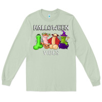 Matcha halloween vibes dick tie dye hippie retro lazy costume Long Sleeve Tee - ArtMosaic