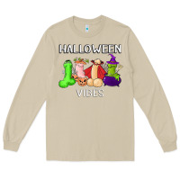 Mushroom halloween vibes dick tie dye hippie retro lazy costume Long Sleeve Tee - ArtMosaic