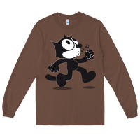 Chestnut felix the cat whistling Long Sleeve Tee - ArtMosaic