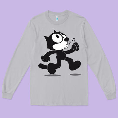 Felix The Cat Whistling Long Sleeve Tee Designed By Artmosaic