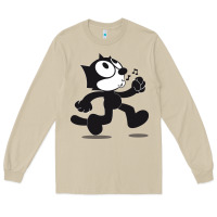 Mushroom felix the cat whistling Long Sleeve Tee - ArtMosaic
