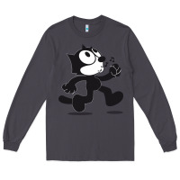 Smoke felix the cat whistling Long Sleeve Tee - ArtMosaic