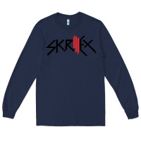 Navy white skrillex Long Sleeve Tee - ArtMosaic