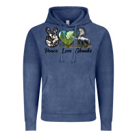 Vintage Denim Peace Love Skunks Vintage Hoodie - LillyAllenDesigns
