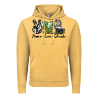 Vintage Mustard Peace Love Skunks Vintage Hoodie - LillyAllenDesigns