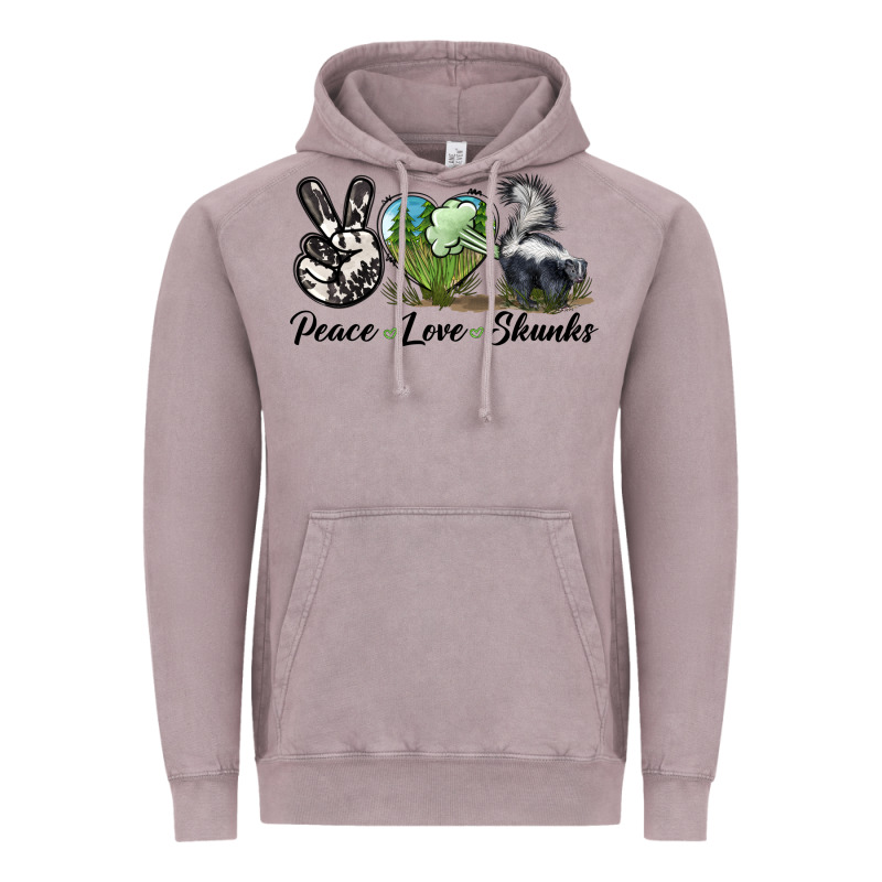 Peace Love Skunks Vintage Hoodie by LillyAllenDesigns | Teevron
