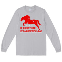 Moon Dust Red Pony Cafe, Funny cute horse lover Long Sleeve Tee - ArtMosaic