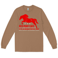Toasted Coconut Red Pony Cafe, Funny cute horse lover Long Sleeve Tee - ArtMosaic
