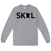 Heather Grey skol minnesota hoodie  let's go mn hooded sweatshirt Long Sleeve Tee - ArtMosaic