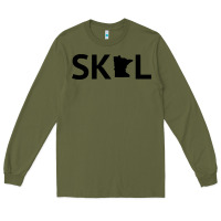 Army Green skol minnesota hoodie  let's go mn hooded sweatshirt Long Sleeve Tee - ArtMosaic