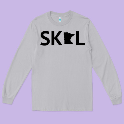 Skol Minnesota Hoodie  Let's Go Mn Hooded Sweatshirt Long Sleeve Tee Designed By Artmosaic