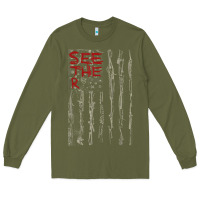Army Green Seether Bone Flag Long Sleeve Tee - ArtMosaic