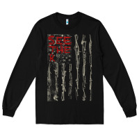 Black Seether Bone Flag Long Sleeve Tee - ArtMosaic