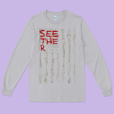 Seether Bone Flag Long Sleeve Tee Designed By Artmosaic