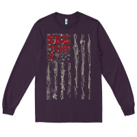 Plum Seether Bone Flag Long Sleeve Tee - ArtMosaic
