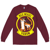 Burgundy Air Force Wild Weasel YGBSM Long Sleeve Tee - ArtMosaic