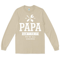 Mushroom If Papa Can't Fix It We're All Screwed - Fathers Day Long Sleeve Tee - ArtMosaic