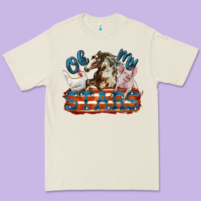 Oh My Stars Farm Animals Premium Tee Designed By Fadigitalartstudio