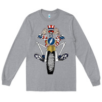 Heather Grey grateful motor ber Long Sleeve Tee - ArtMosaic