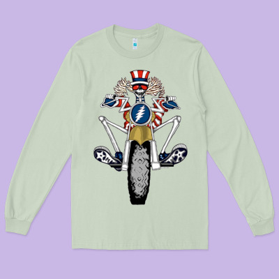 Grateful Motor Ber Long Sleeve Tee Designed By Artmosaic