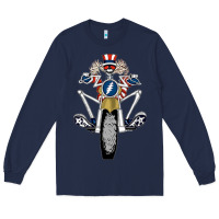 Navy grateful motor ber Long Sleeve Tee - ArtMosaic