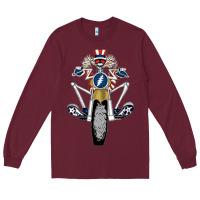 Burgundy grateful motor ber Long Sleeve Tee - ArtMosaic