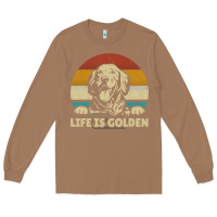 Toasted Coconut Golden Retriever Dog Life is golden retro vintage Long Sleeve Tee - ArtMosaic