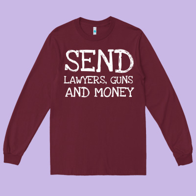 Warren Zevon Send Lawyers Guns And Money Music Shirt Long Sleeve Tee Designed By Artmosaic