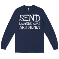 Navy Warren Zevon Send Lawyers Guns and Money Music Shirt Long Sleeve Tee - ArtMosaic