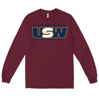 Burgundy United Steelworkers - Unity and Strength for Worke Long Sleeve Tee - ArtMosaic