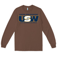 Chestnut United Steelworkers - Unity and Strength for Worke Long Sleeve Tee - ArtMosaic