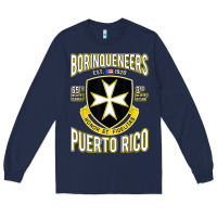 Borinqueneers Puerto Rico Flag Honor Et Fidelitas Long Sleeve Tee | Teevron