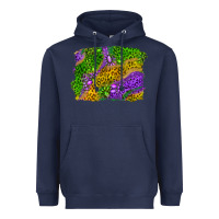 Navy Leopard Gemstone Mardi Gras Heavyweight Hoodie - RanaPortraitStore