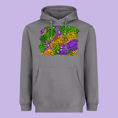 Leopard Gemstone Mardi Gras Heavyweight Hoodie Designed By Ranaportraitstore