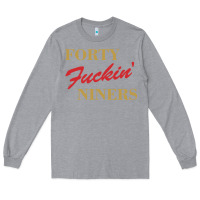 Heather Grey forty fvckin' niners Long Sleeve Tee - ArtMosaic