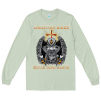 Matcha jesus christian biker never ride alone Long Sleeve Tee - ArtMosaic