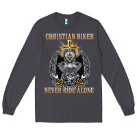 Smoke jesus christian biker never ride alone Long Sleeve Tee - ArtMosaic