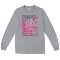 Heather Grey Pink Panther Long Sleeve Tee - ArtMosaic